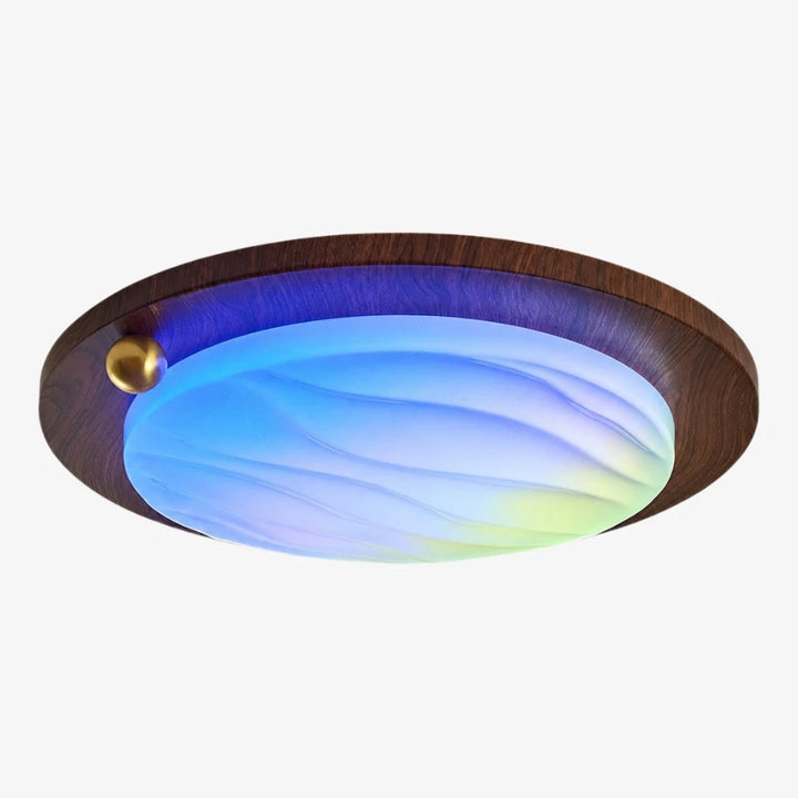 Walnut RGB Dynamic Sky Flush Mount Ceiling Light