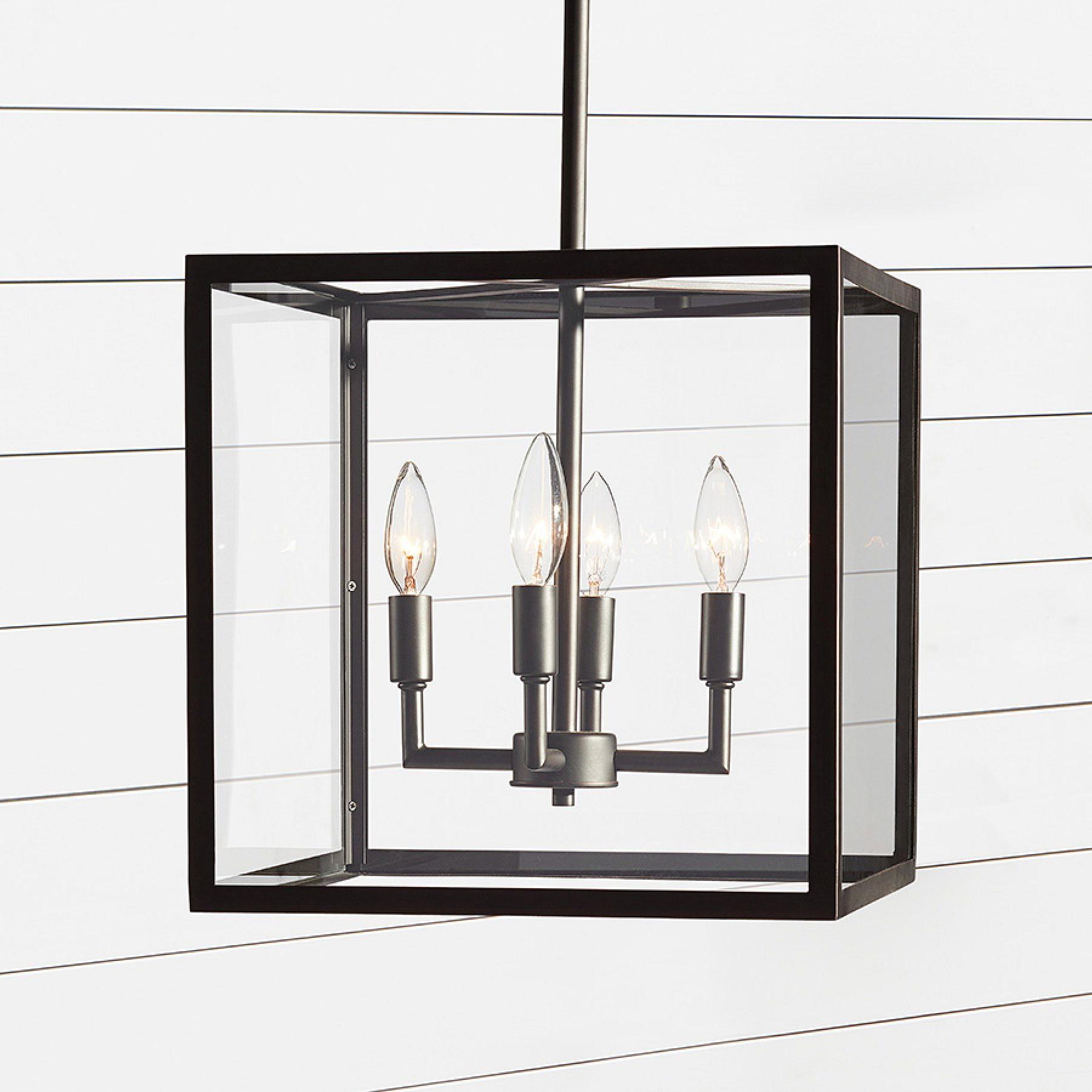 Ferrix Modern Outdoor Lantern Iron Pendant Lamp - Industial Glass Lighting Design