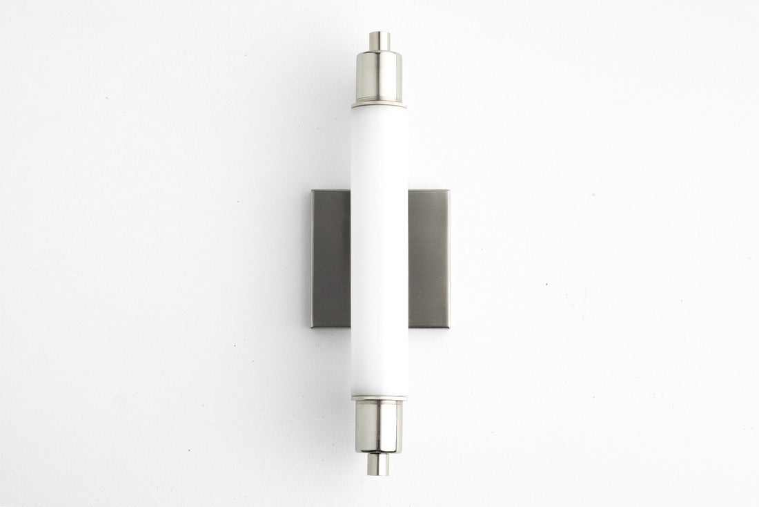 Ornato Luxe Modern Vanity Sconce - Art Deco Wall Light with Cylinder Shade