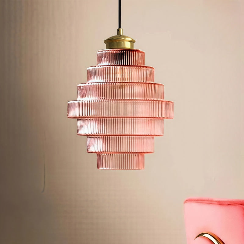 Suspension Verre Fumé Design – Suspension en Verre Vintage pour Salon