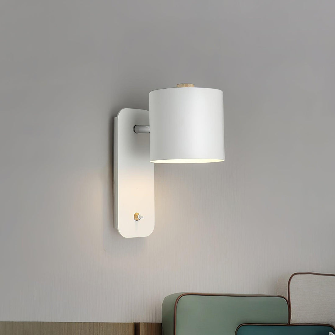 Applique murale cylindrique rotative — Éclairage d'intérieur minimaliste en métal