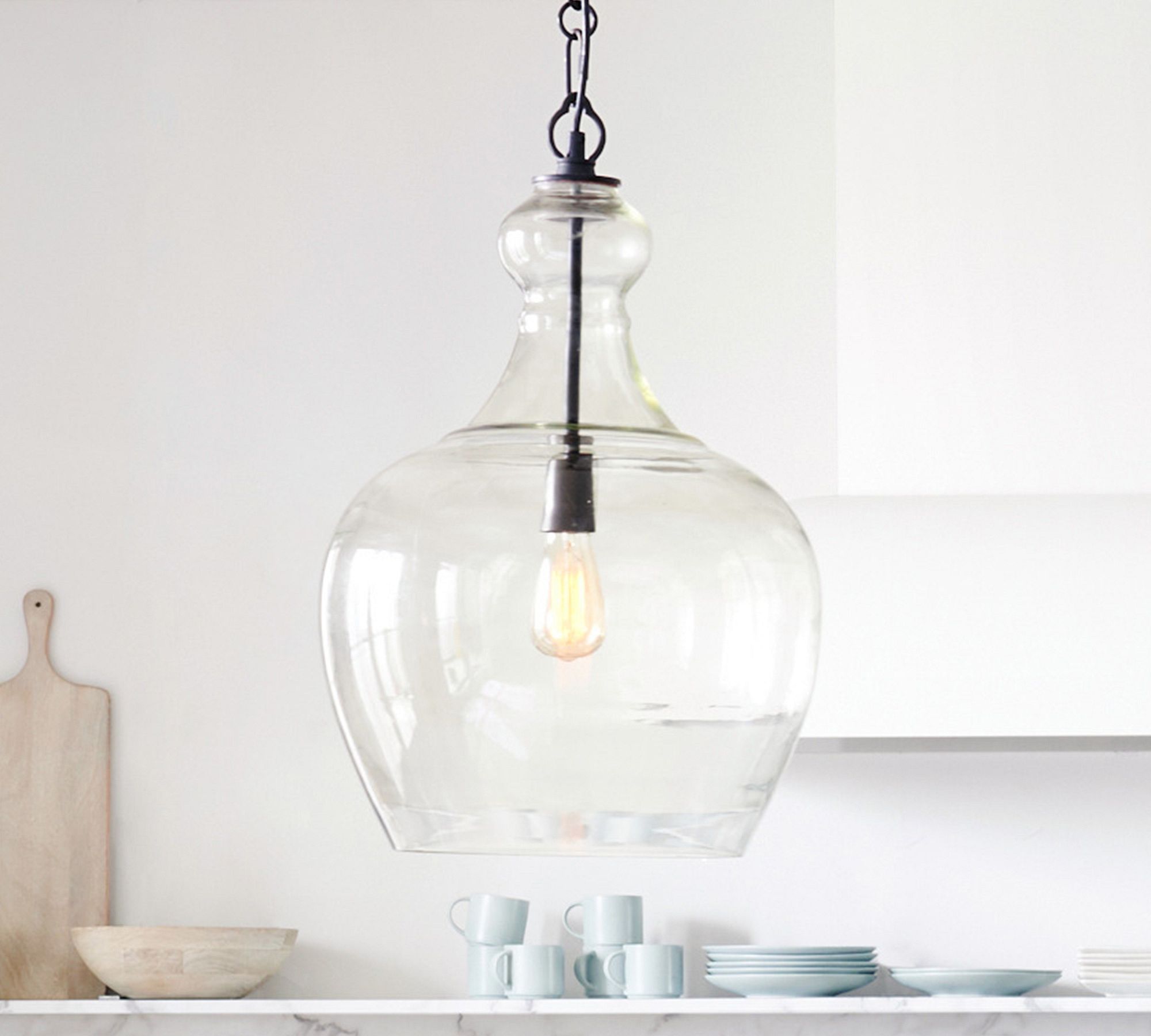 Lawson Glass Pendant Light - Recycled & Milk Glass with Bronze Accent