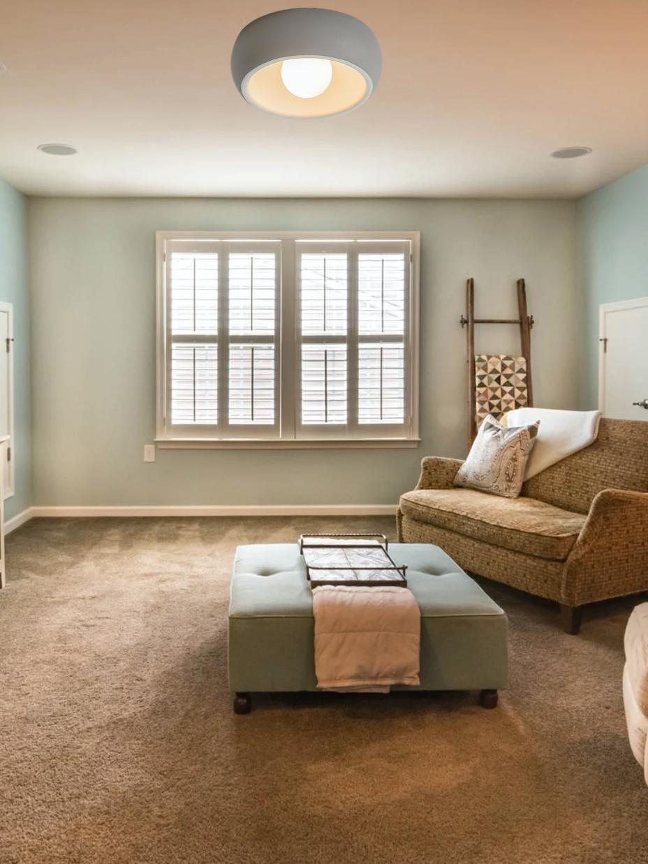 Modern Glass Metal Ceiling Light in Walnut for Indoor Lighting