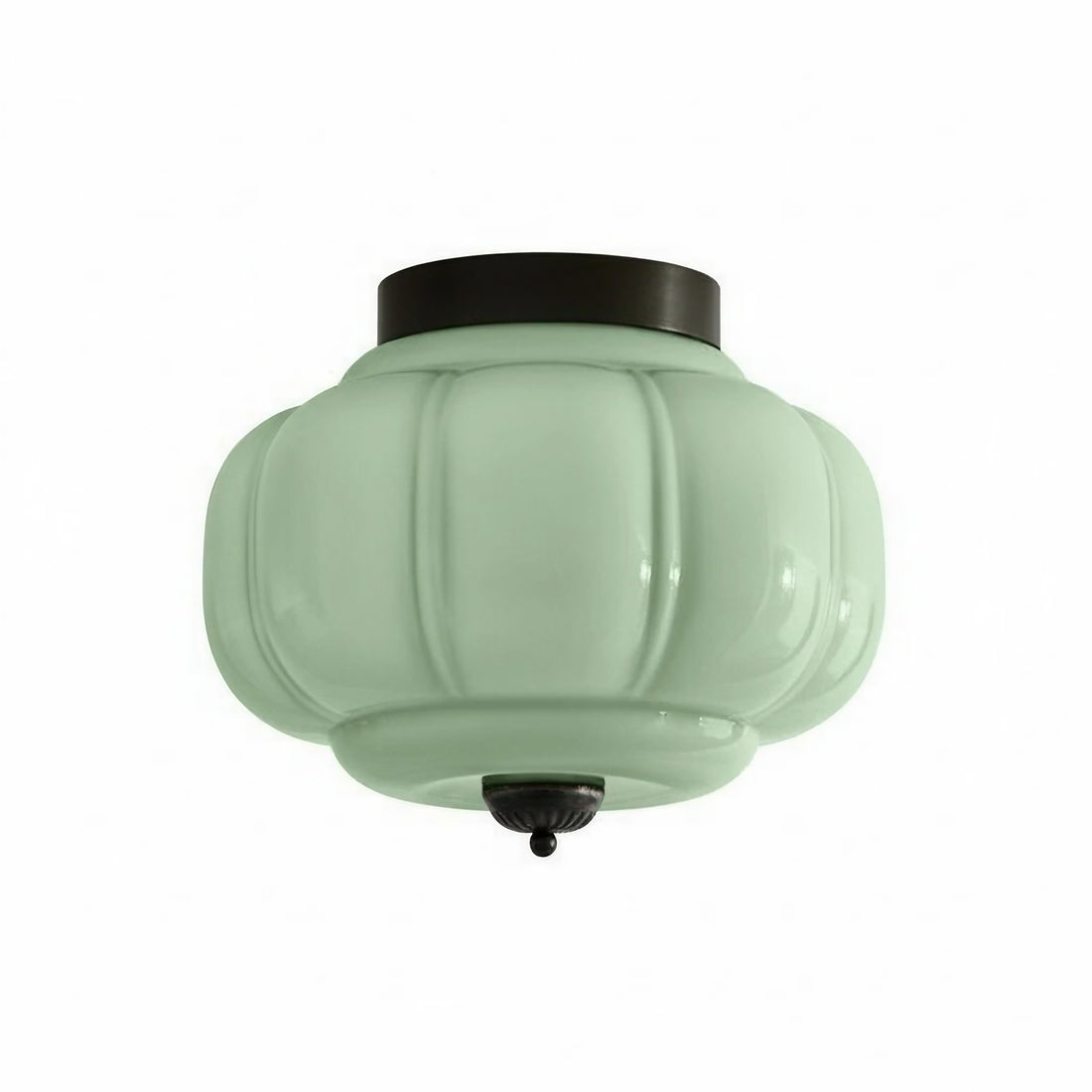 Vintage Eloise Milk Glass Flush Mount Ceiling Light - Vintage Charm Soft Glow