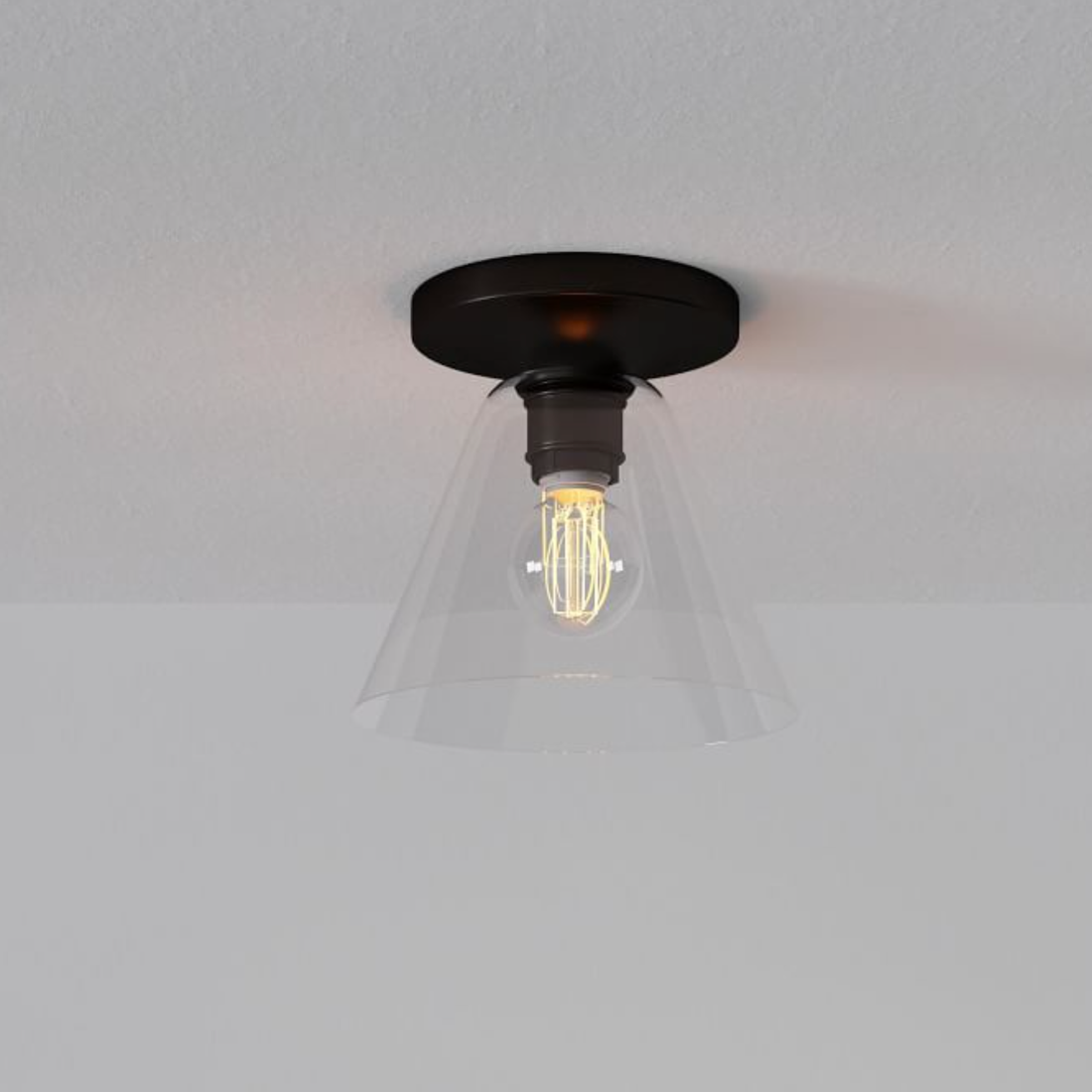 Plafonnier encastré Conica Cone – Plafonnier en verre pour espaces modernes