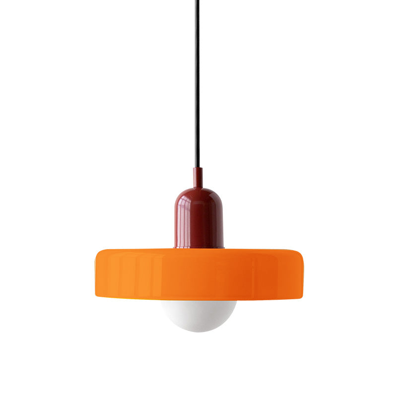 Disc Orb Glass Pendant Lamp – Morandi Pendant Light for Living Rooms
