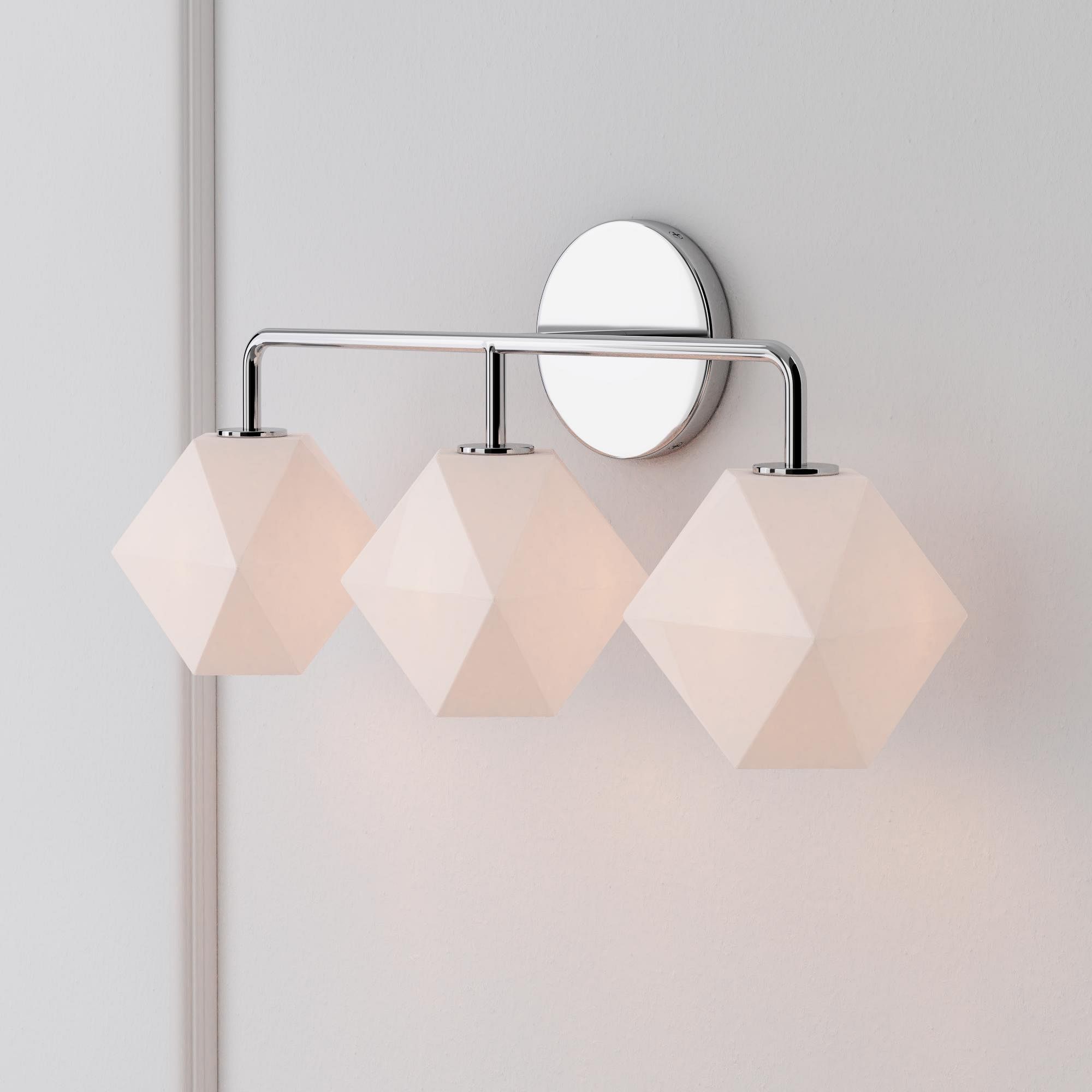 Talvior Geometric Modern Bathroom Sconce - Faceted Shade Light in Luxe Finishes