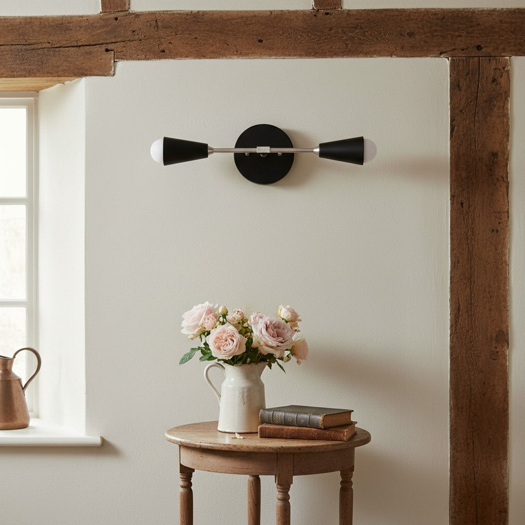 Mobilux Line Minimalist Vanity Light Fixture - Mid Century Bathroom Sconce