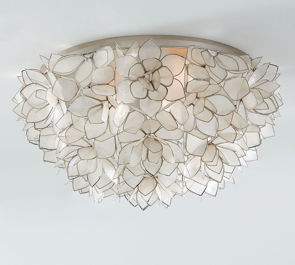 Florina Petal Flush Mount Light – Decorative Shell Petal Ceiling Fixture