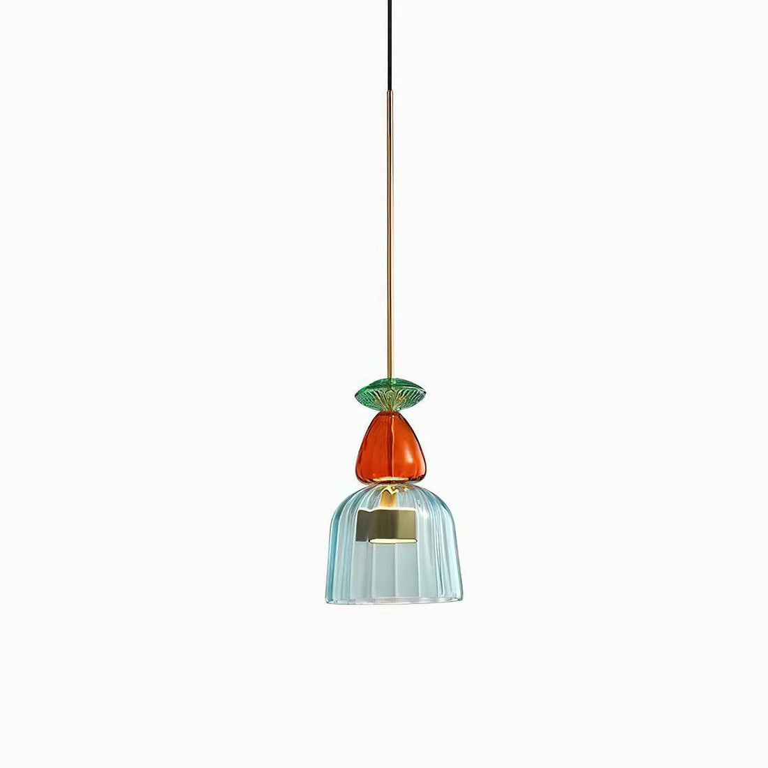 Iron Glass Chandelier Light - Colorful Candy Hand Blown Mixed Color