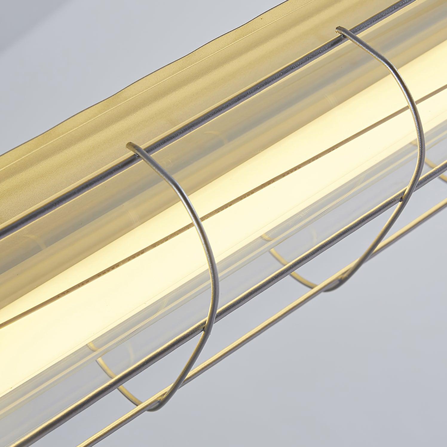 Handcrafted Glass Channel-Set Diffusers Linear Chandelier Sleek Design