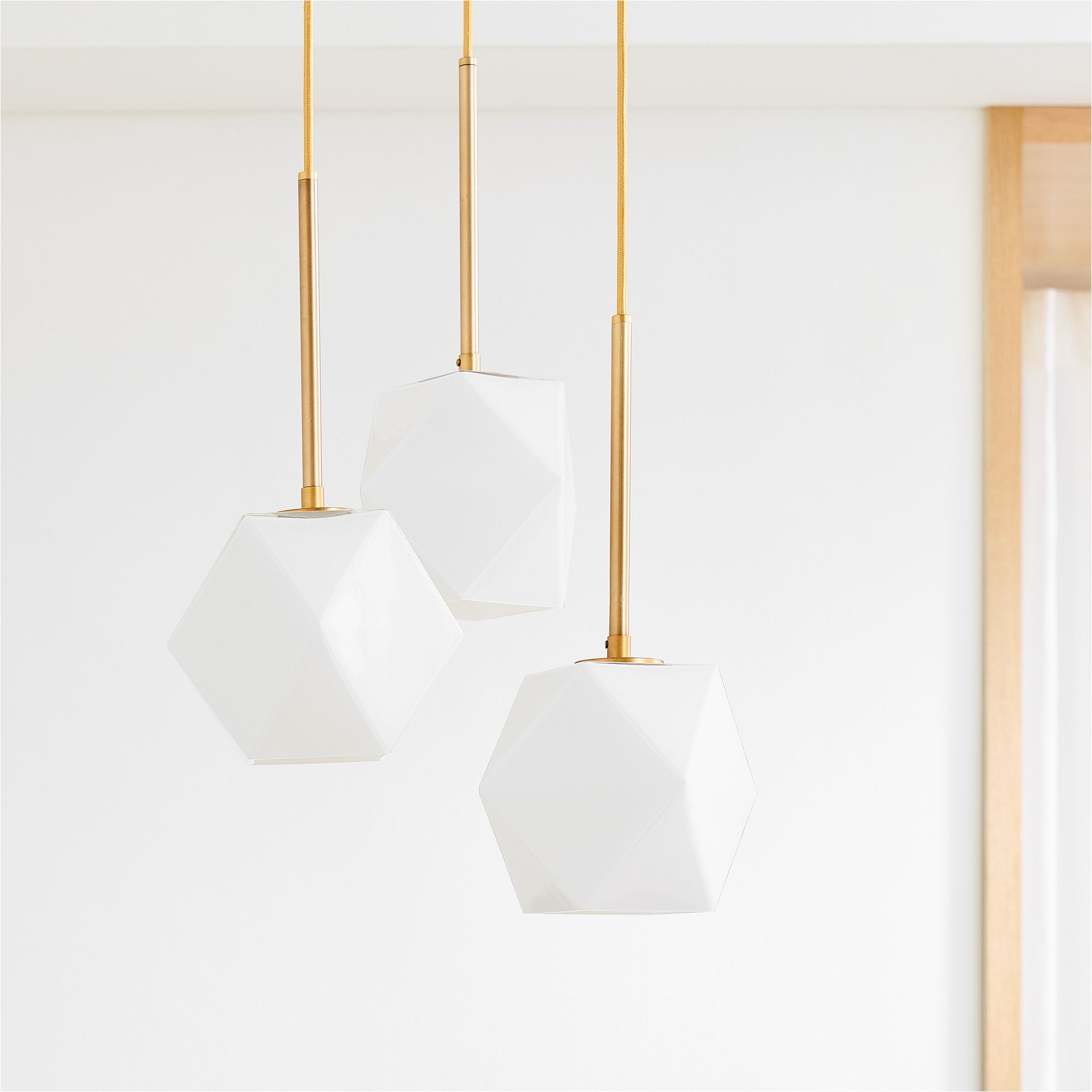 Talvior Sculptural Lighting - 3-Light Faceted Chandelier in Versatile Finishes | Explore Collection