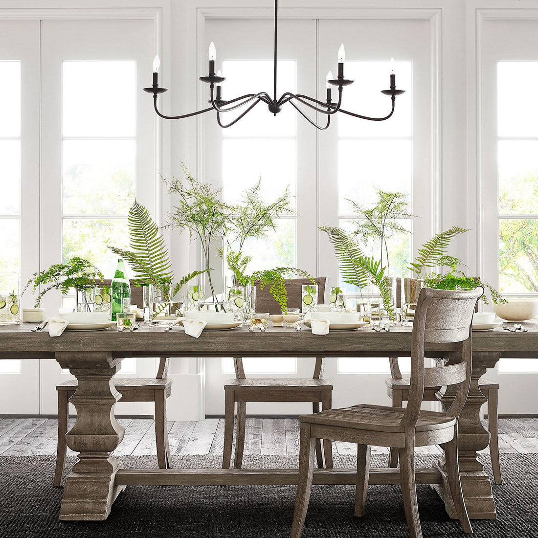 Lustre Rowan en fer intemporel au design bougie – Éclairage d'intérieur industriel pour chambre