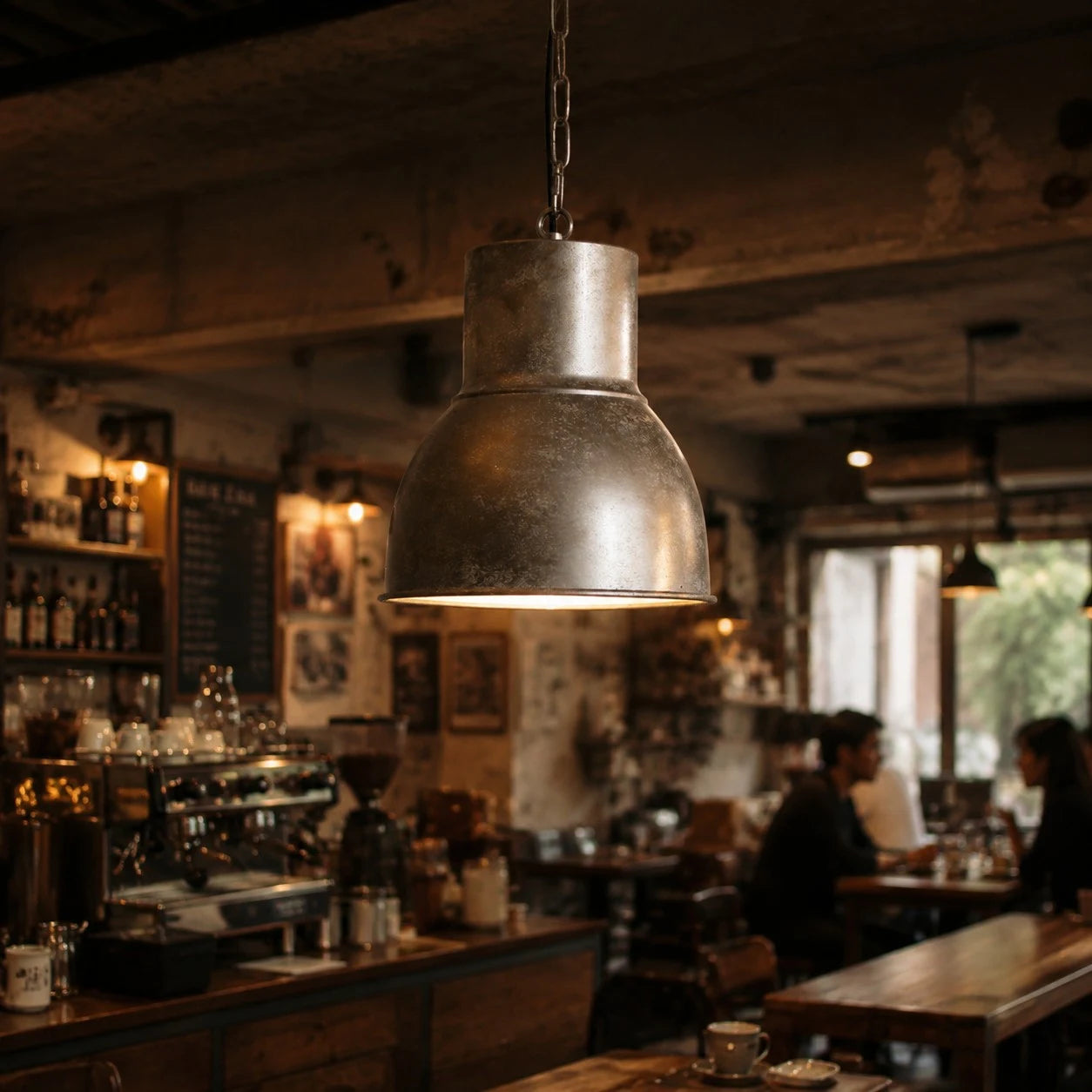 Vintage rust finish industrial pendant light