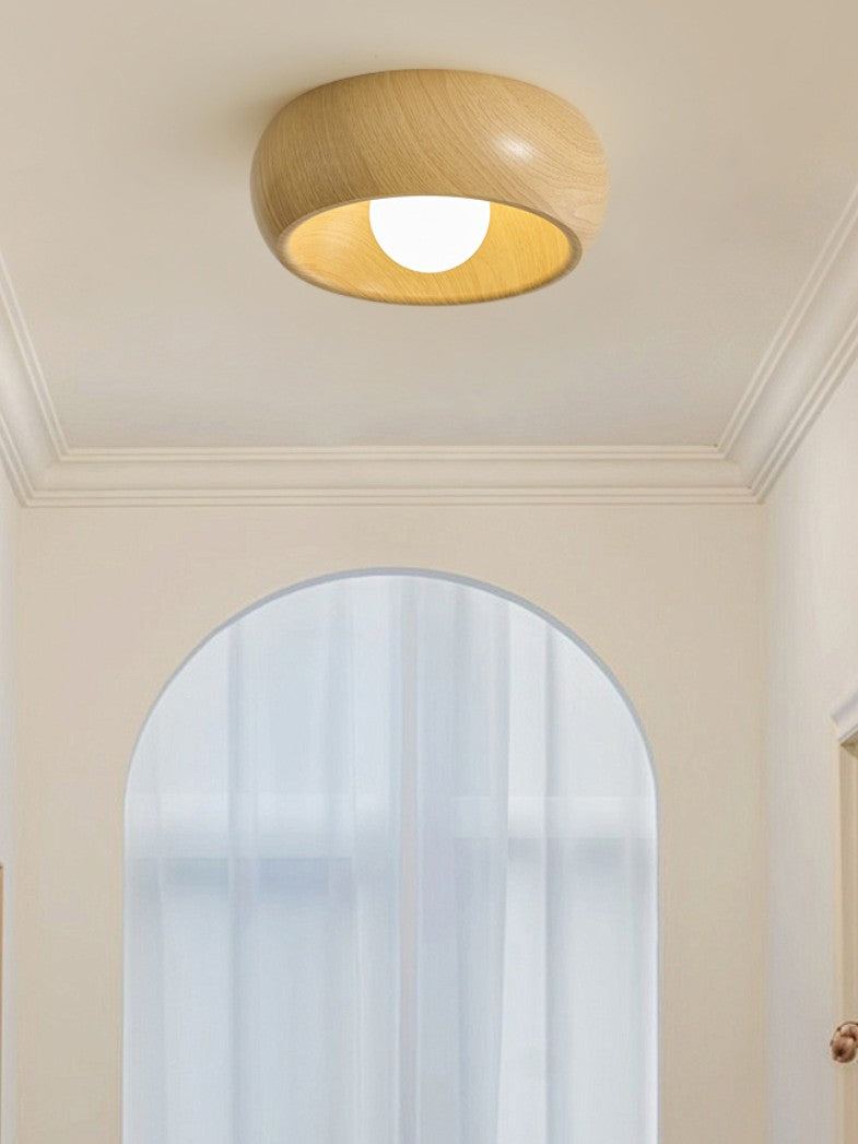 Plafonnier moderne en métal et verre, couleur noyer, pour l'éclairage intérieur