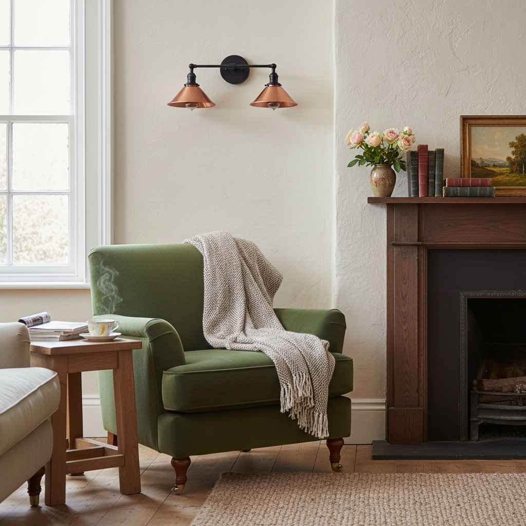 Conique Metal Industrial Wall Sconce with Dual Cone Shades - Vintage Metal Finish