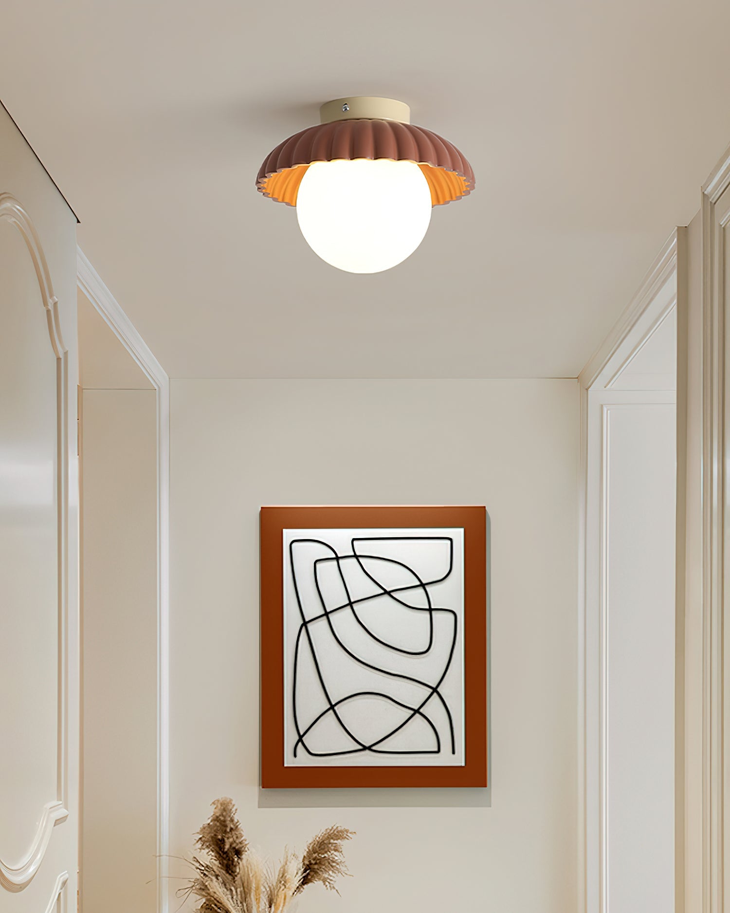 Classy Alien Cream Style Ceiling Light with Classic Round Shape