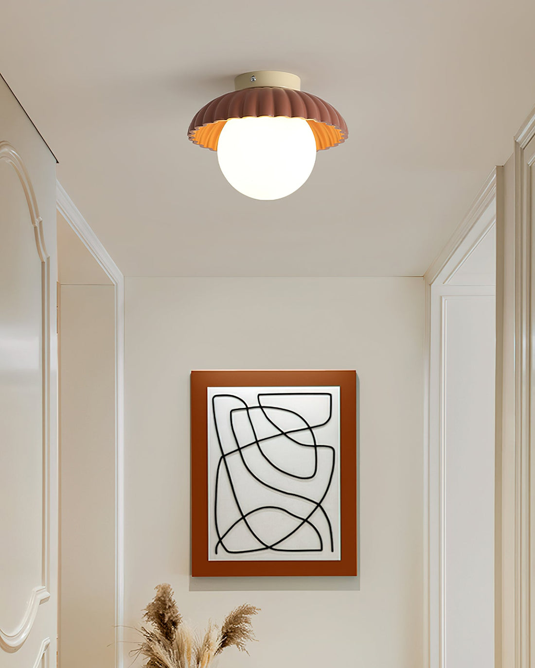 Classy Alien Cream Style Ceiling Light with Classic Round Shape