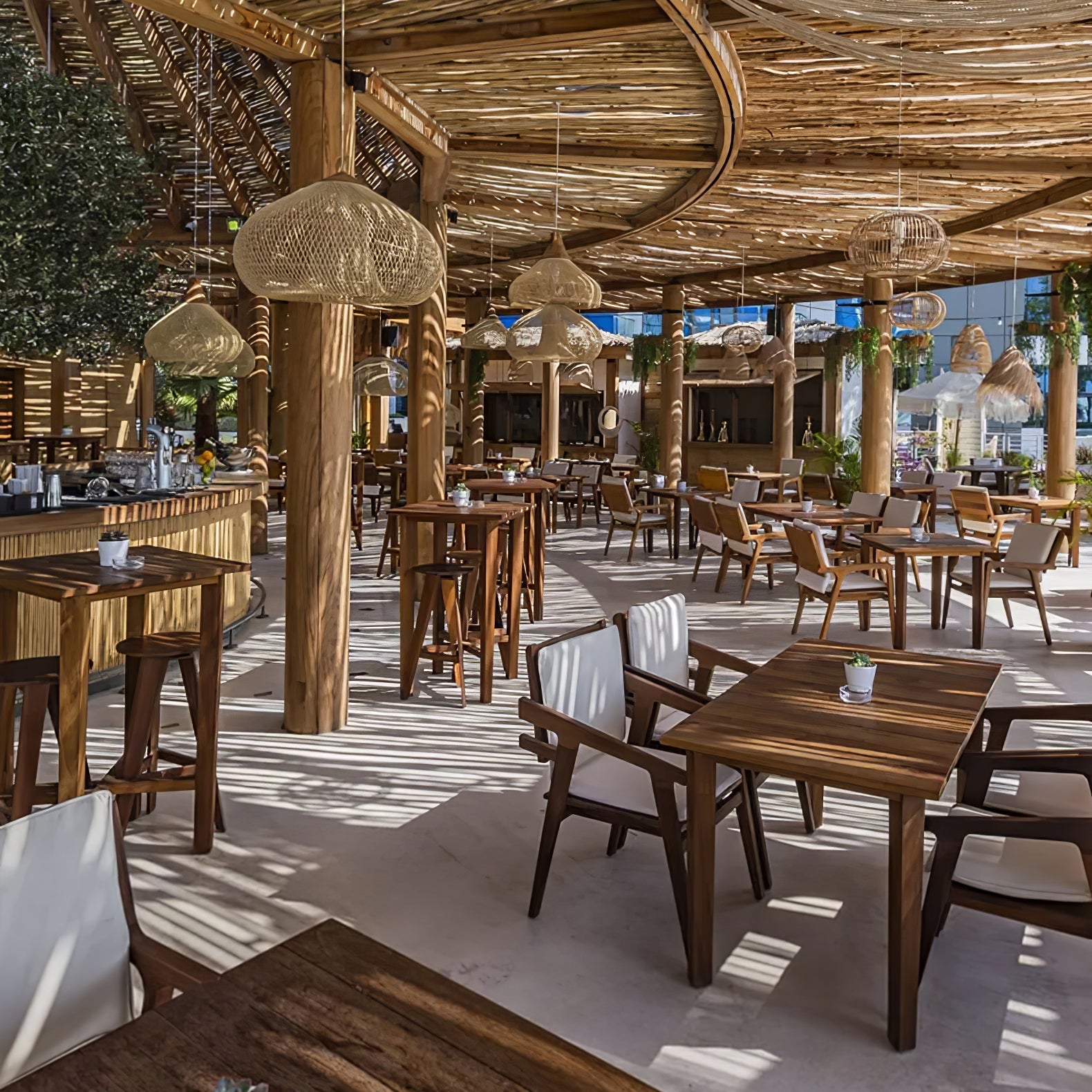 Harp Braided Rattan Pendant Lamp