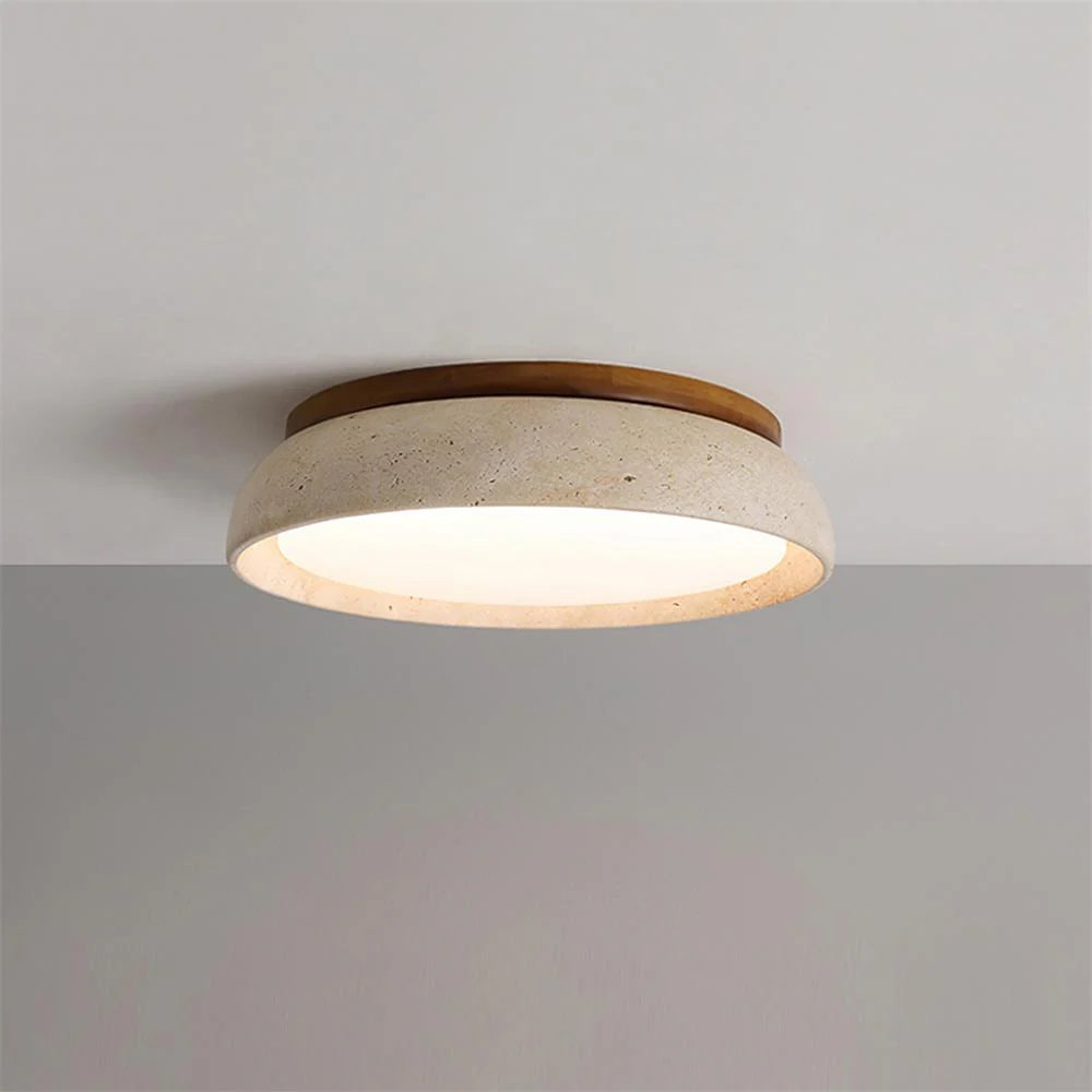 Modern Scandinavian Travertine Ceiling Light
