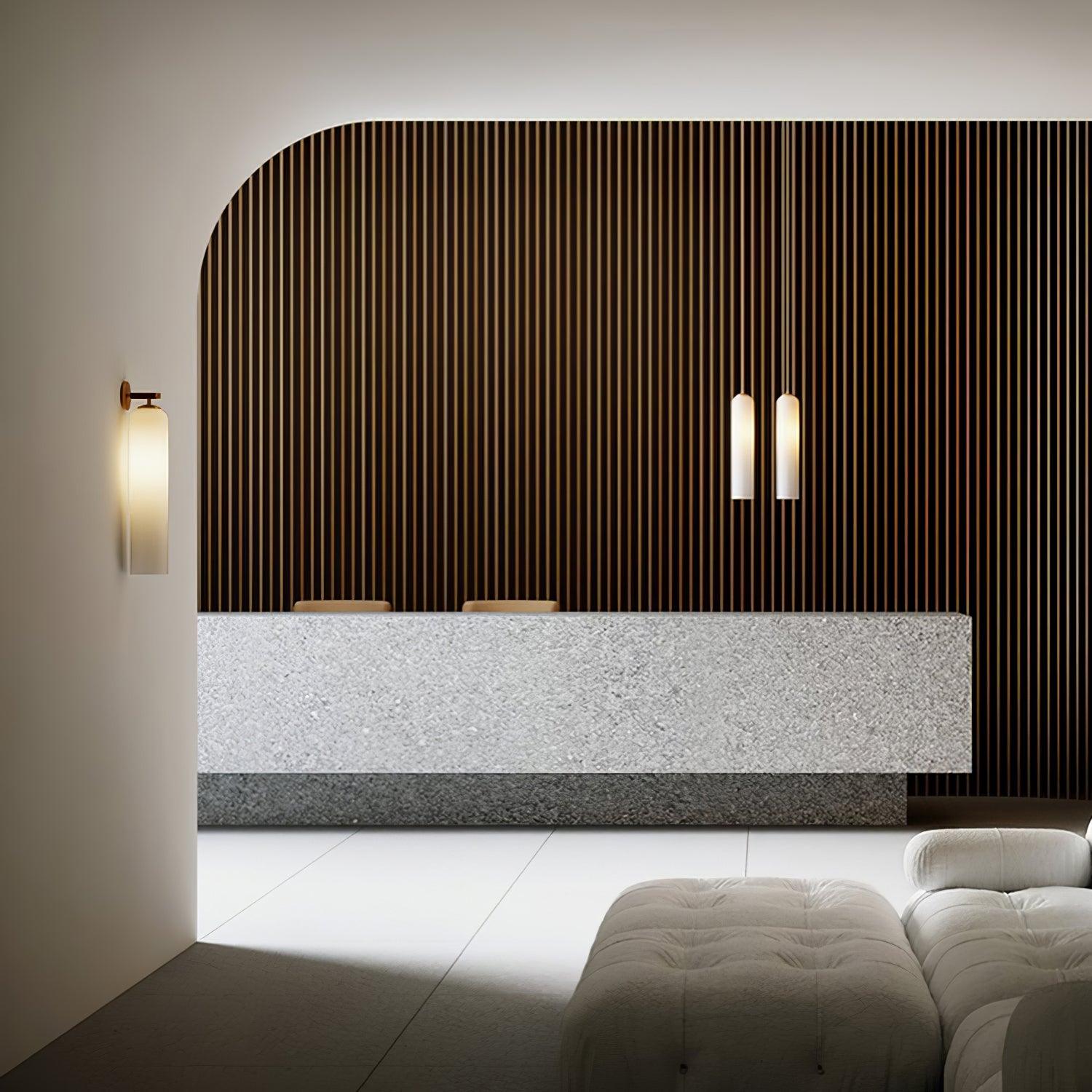 Contemporary Art Glass Sconce Clear Sky Blue Wall Mount Lamp