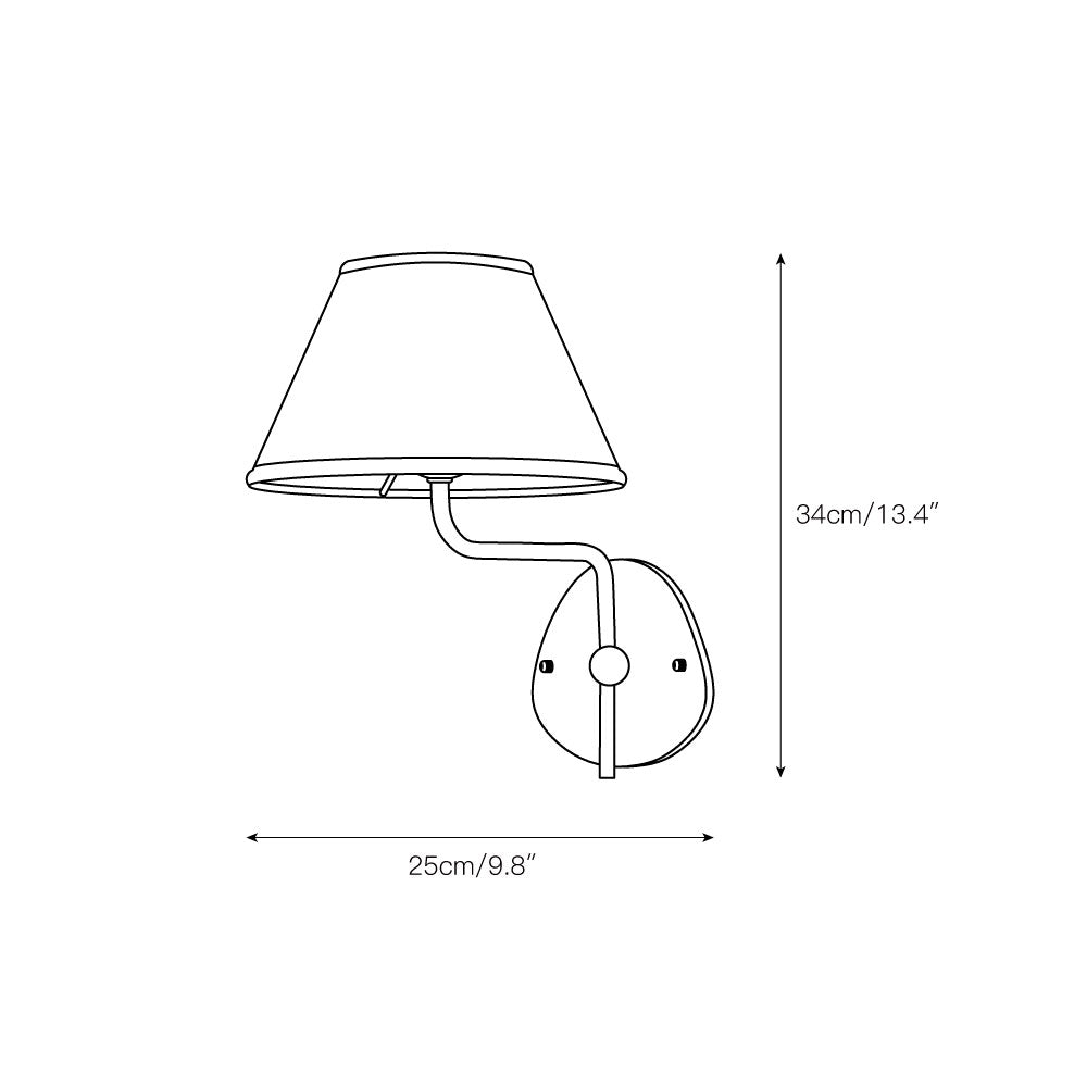 Kulo Fabric Wall Light-Modern Double Arm Linen Wall Sconce for Living Room