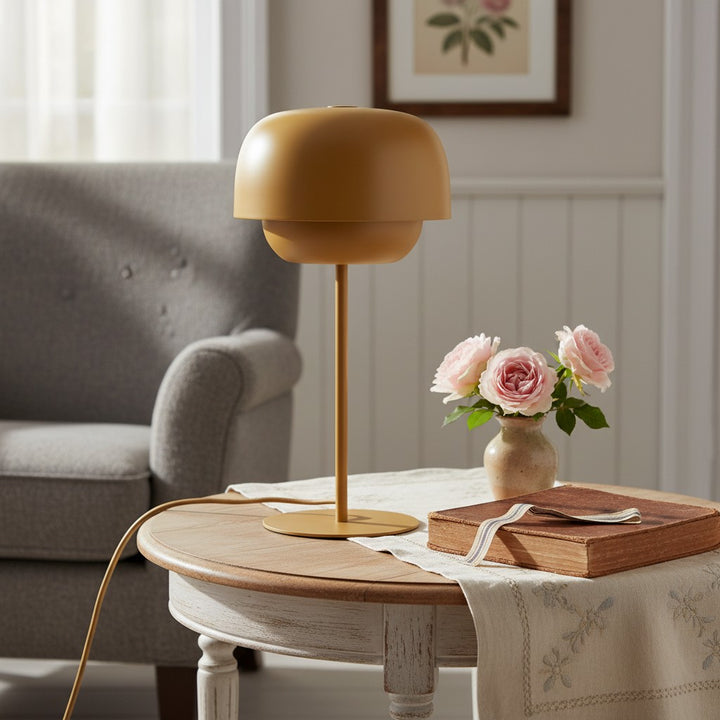 Clinco Contemporary Metal Table Lamp- Retro-Inspired Dome Design