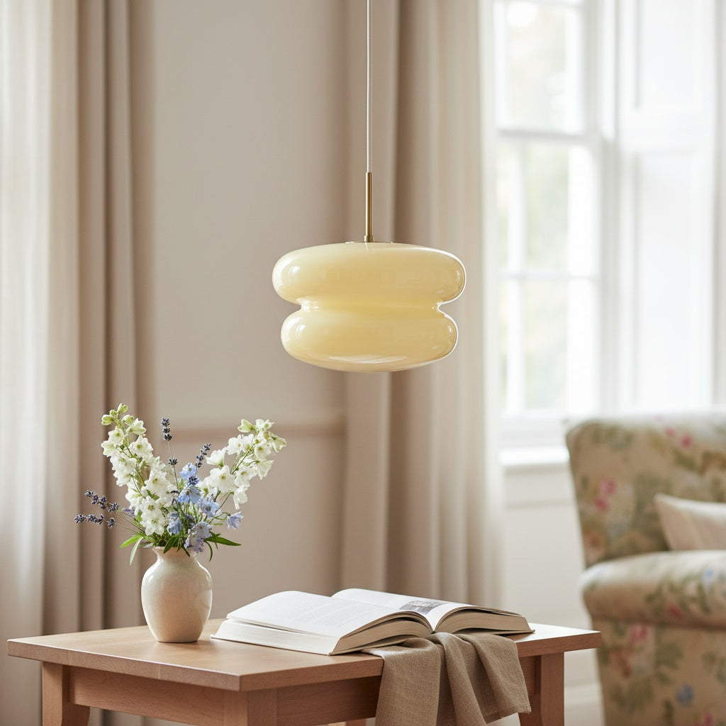 Opal Glass Pendant Lamp - Modern Hanging Lamp