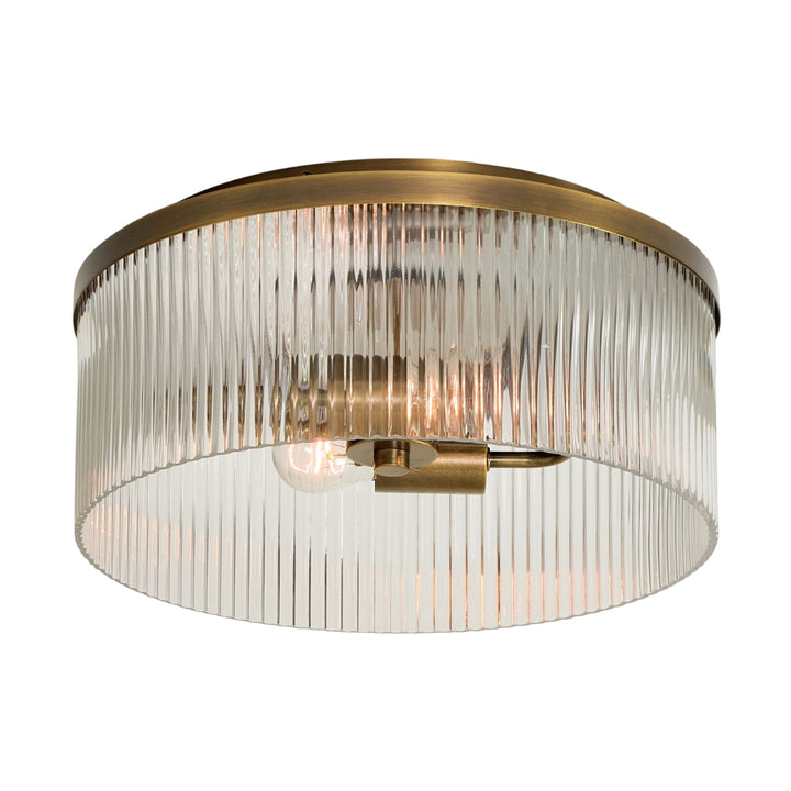 Plafonnier encastré Bravira - Verre strié et bullé