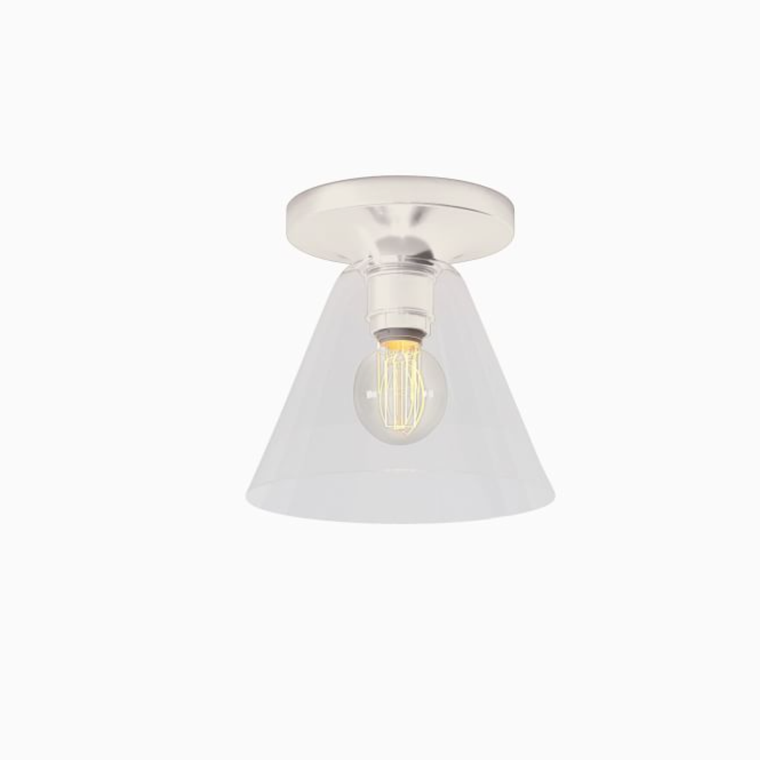 Plafonnier encastré Conica Cone – Plafonnier en verre pour espaces modernes