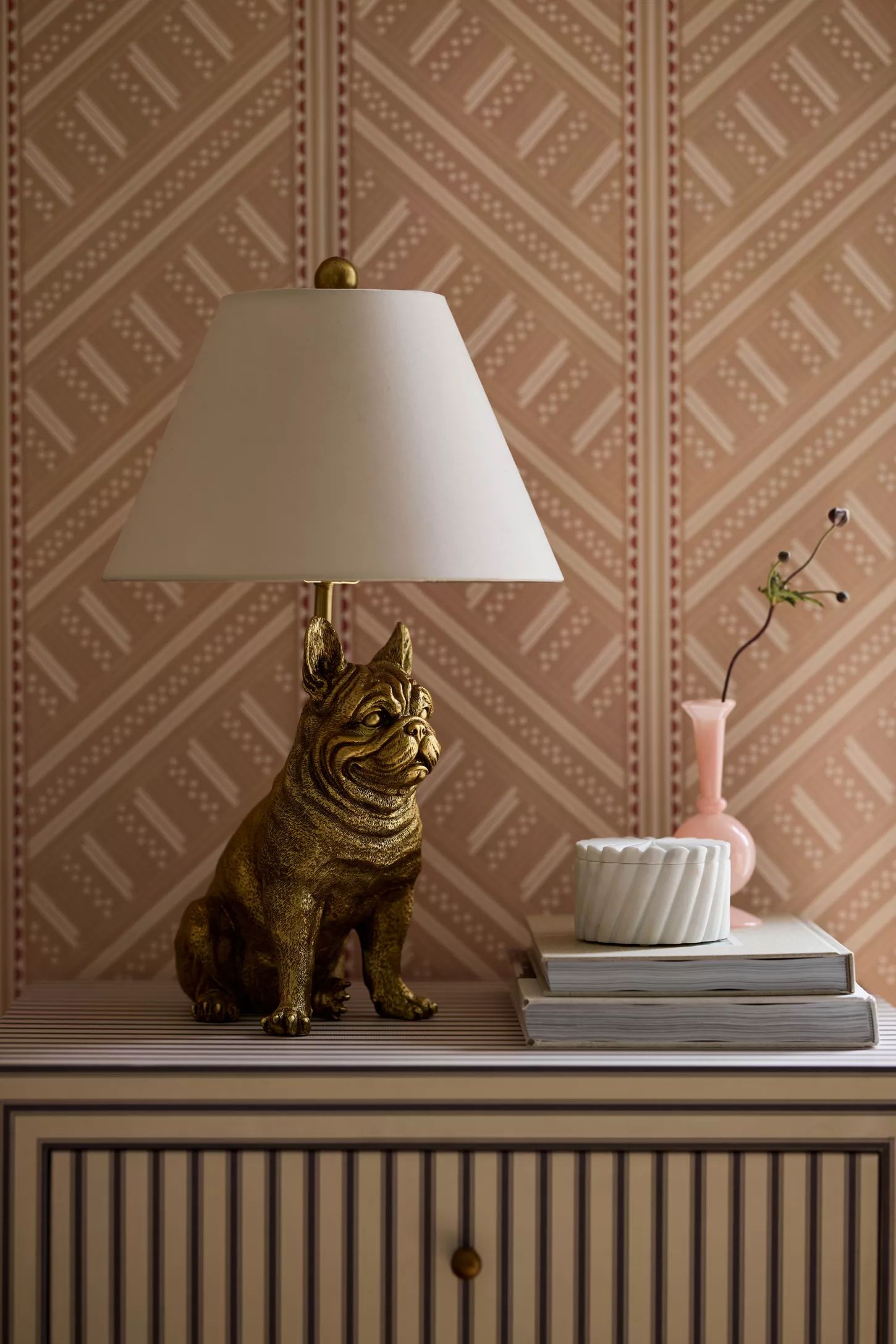 Pawdia Fabric Decorative Table Lamp - Animal Sculpture Bedside Lamp