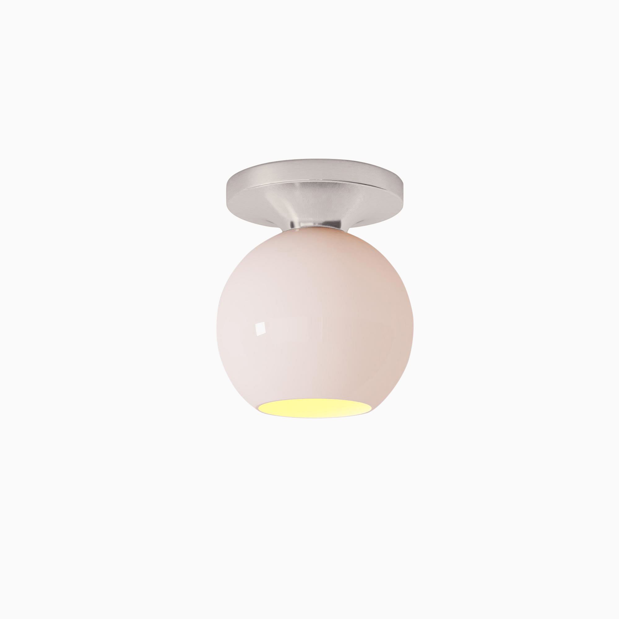 Selvion Modern Globe Ceiling Light - Damp-Rated Bathroom Lighting - Luxe Glass Shade