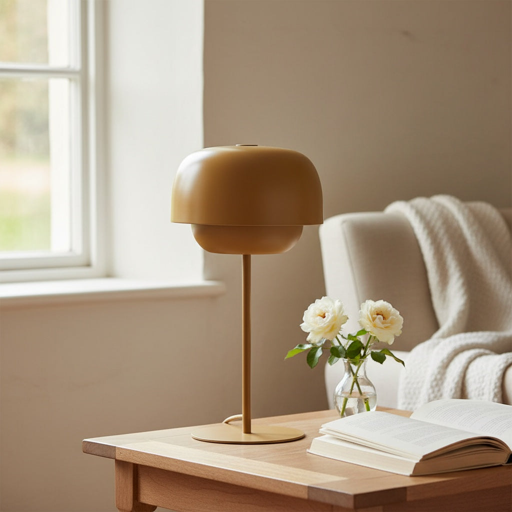 Clinco Contemporary Metal Table Lamp- Retro-Inspired Dome Design