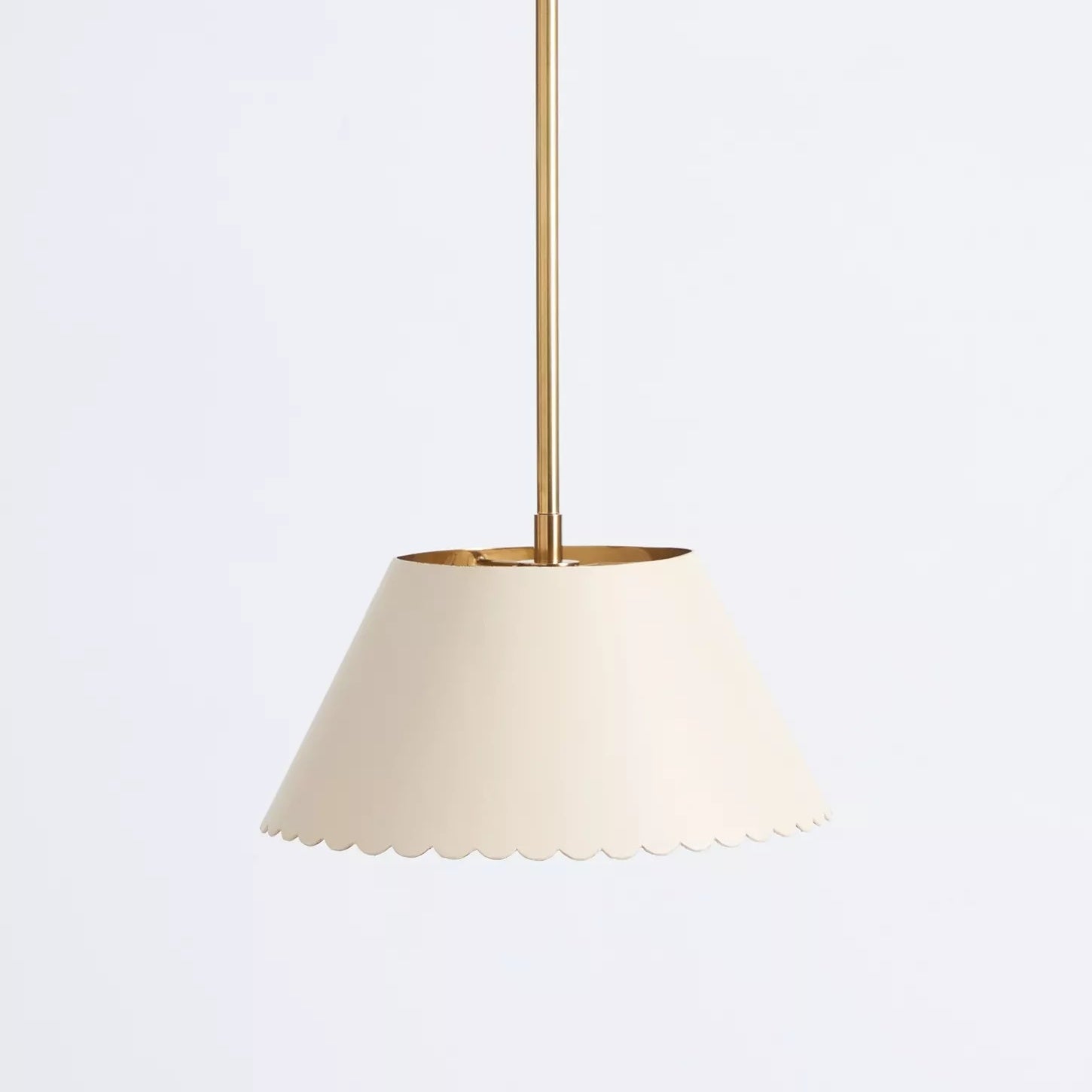Foldray Modern Leather Pendant Light - Scalloped Edge Lamp for Hallway