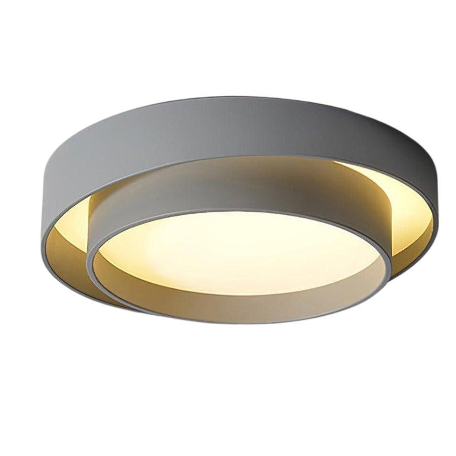 Plafonnier rond double couche – Design encastré en acrylique nordique