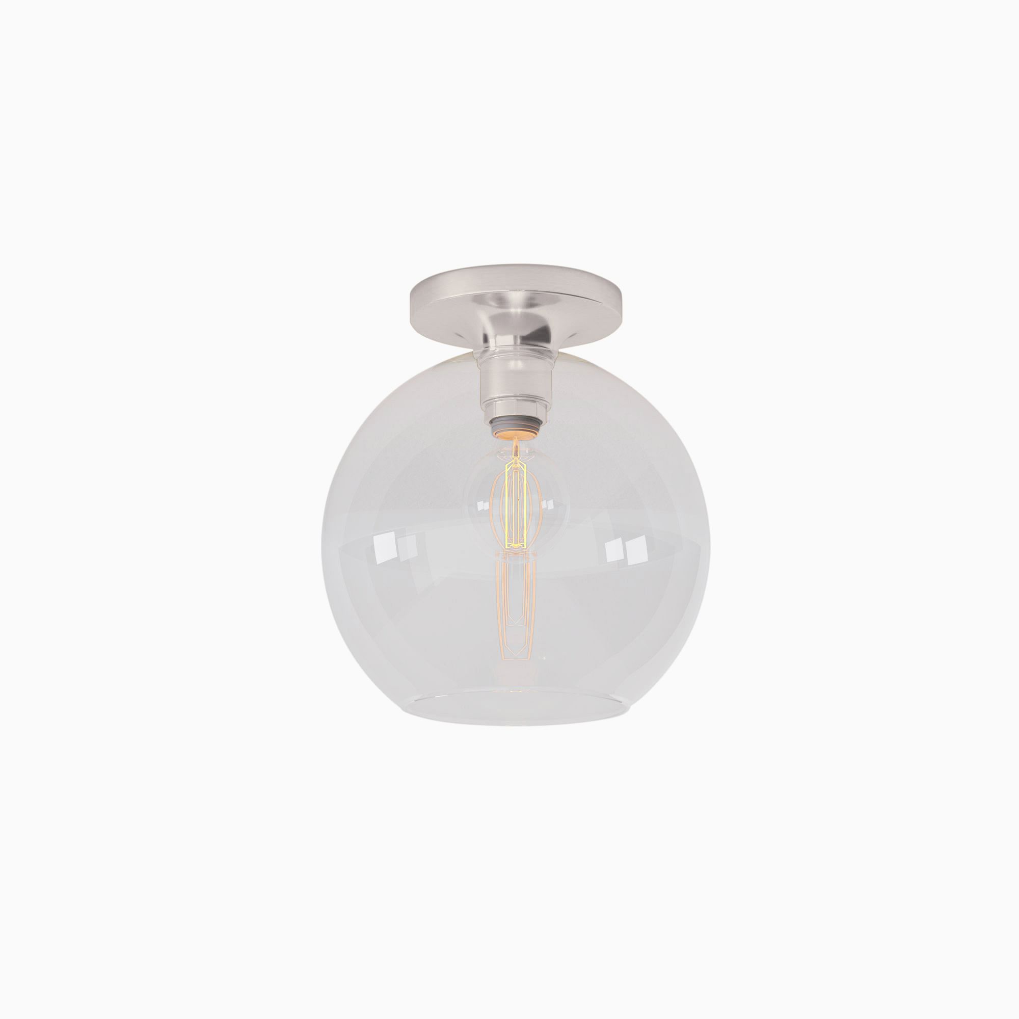 Selvion Modern Globe Ceiling Light - Damp-Rated Bathroom Lighting - Luxe Glass Shade