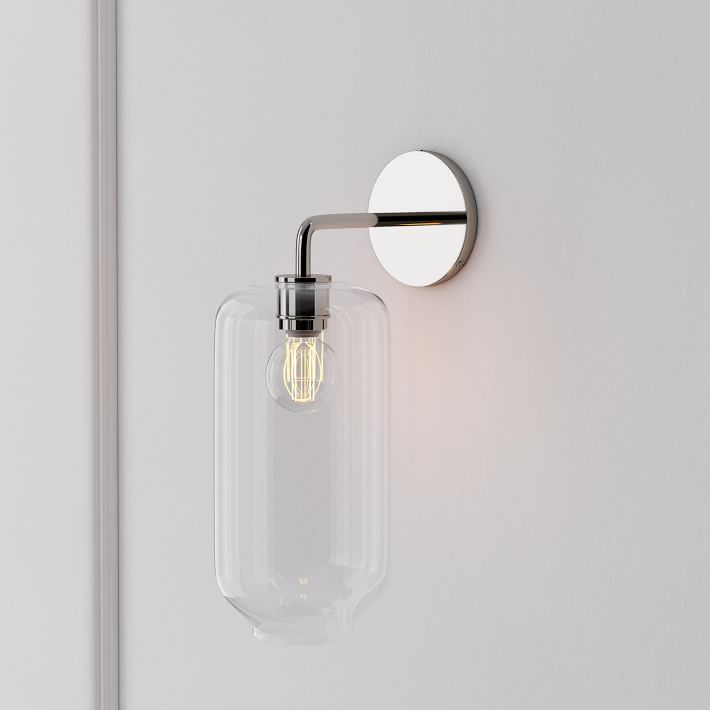 Lumivelle Pebble Sconce - Stylish Wall Light - Glass & Metal, Energy Efficient