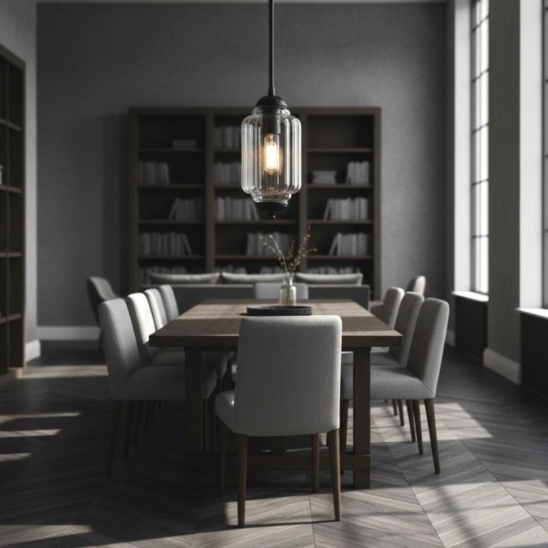 Suspension Eloise en verre laiteux – Lampe vintage fine pour salon