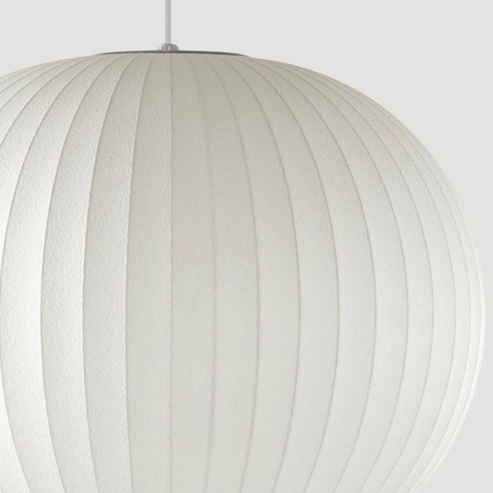 Suspension Nelson Bubble - Design emblématique avec abat-jour en soie
