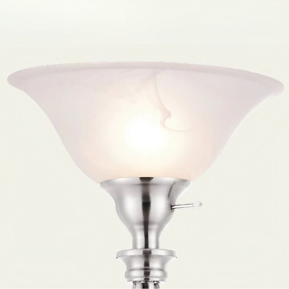 Alabaster Floor Lamp - Antique Textured Glass Luxury Lighting