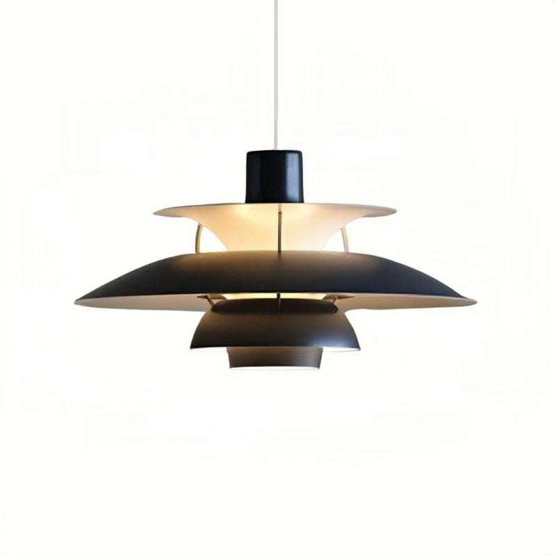 Suspension multicouche danoise - Lampe de salle à manger scandinave en métal