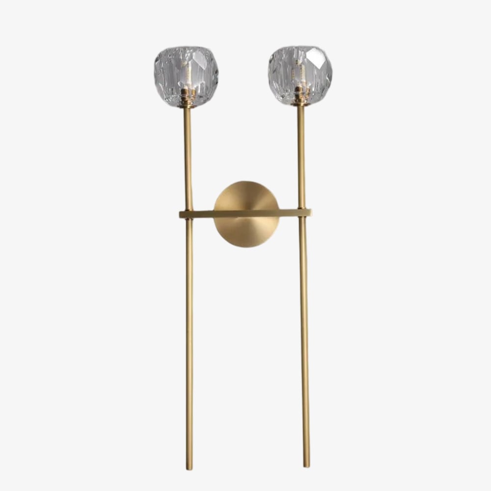Luxury Crystal Wall Sconce - Brass Frame Modern Wall Light