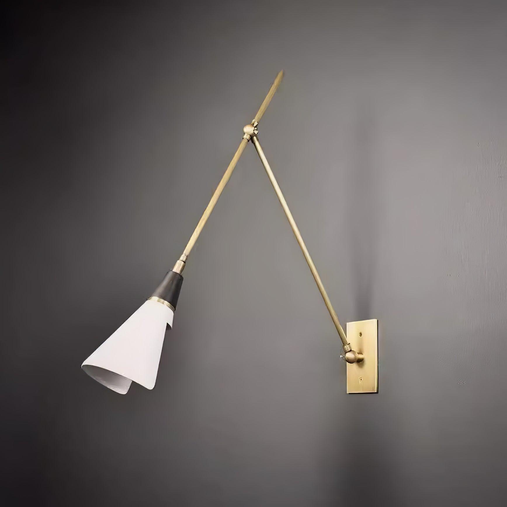 Sophisticated Magari Wall Lamp Compatible with Push Switches in White Black Brass
