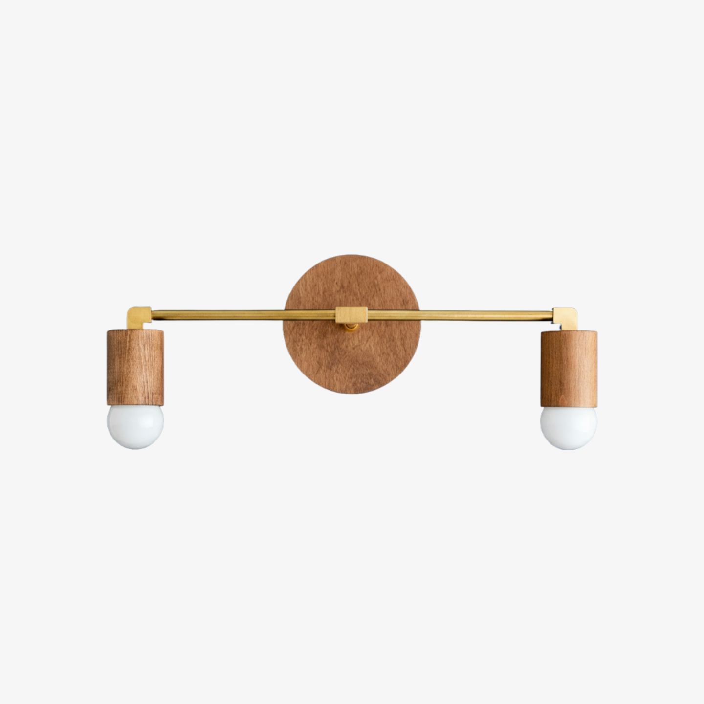 Mobilux Line Wood and Vanity Light - Bohemian Bathroom Lighting Fixture