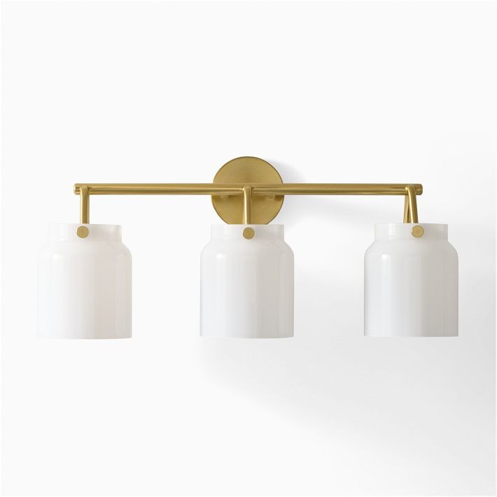 Applique murale moderne Hanton à 3 lumières - Luminaire de salle de bain en métal