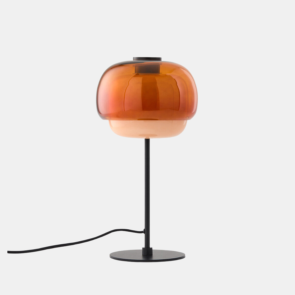 Clinco Modern Retro Glass Table Lamp - Mushroom Double Shade Design