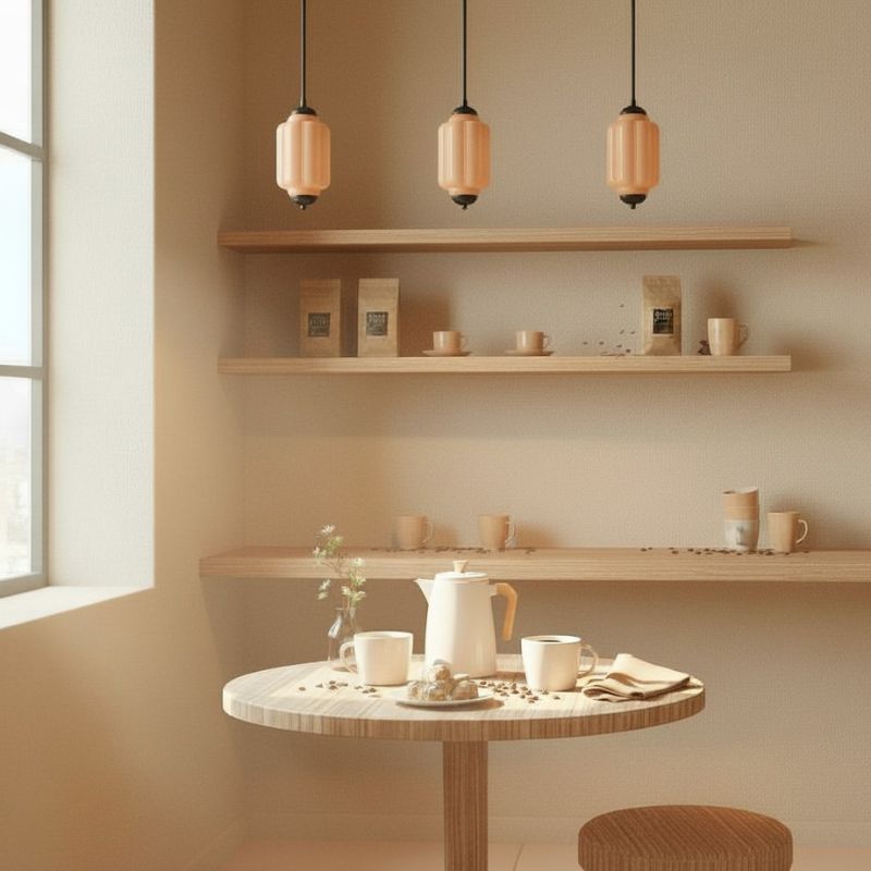 Suspension Eloise en verre laiteux – Lampe vintage fine pour salon
