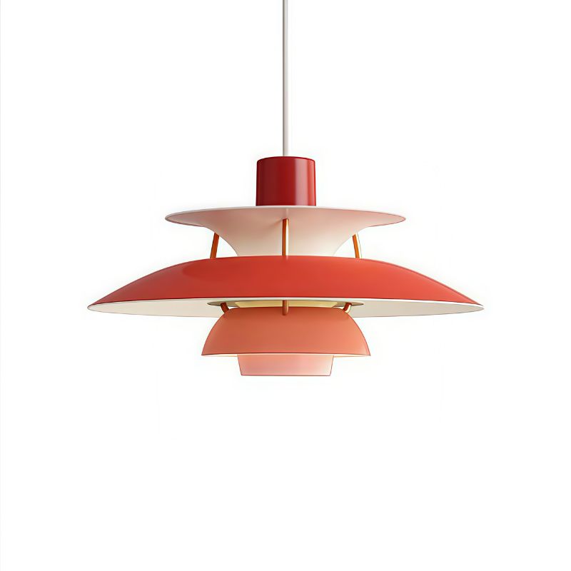Suspension multicouche danoise - Lampe de salle à manger scandinave en métal