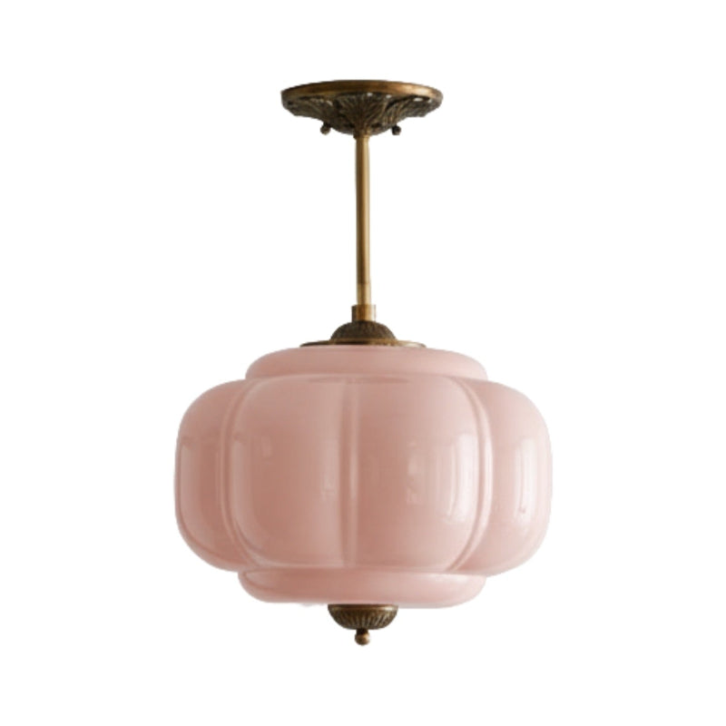 Eloise Vintage Pendant Light - Glass Semi-Flush Mount for Kitchen