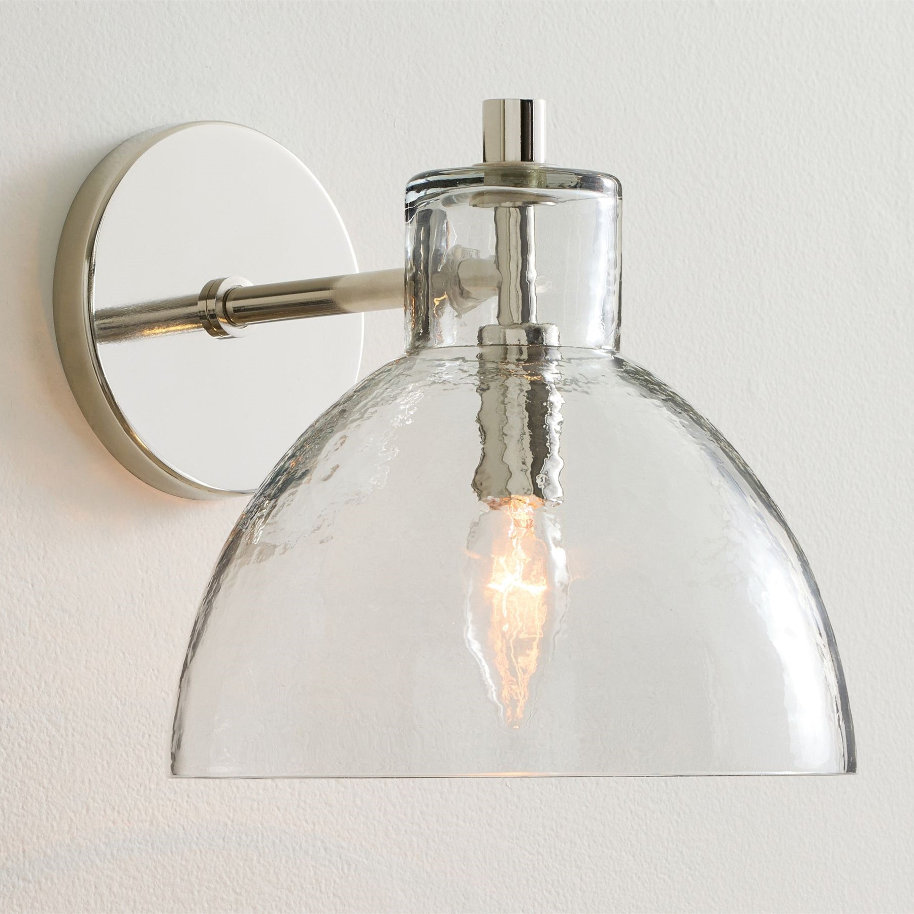 Glavira Recycled Glass Double Sconce - Indoor Brass Wall Lighting